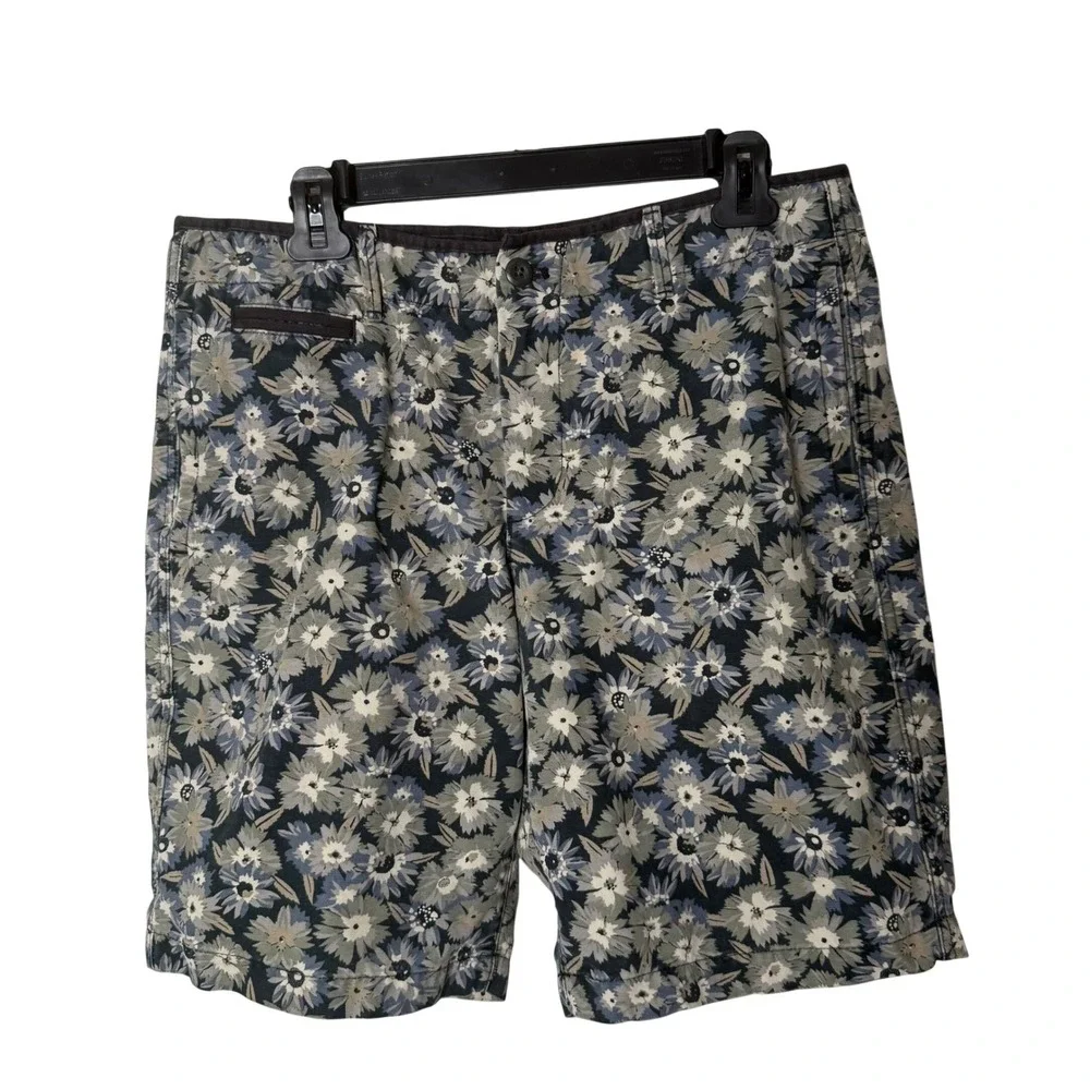 Gap Floral Chino Shorts Mens 33 Sunwashed All Over Floral Print Canvas